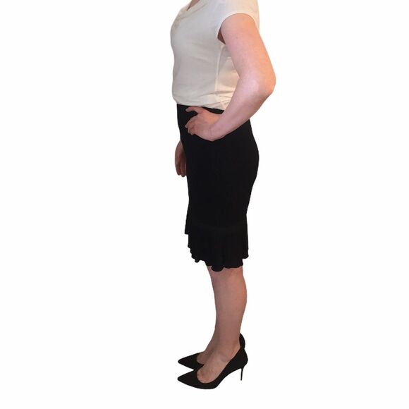 Black Max Studio Embroidered Flutter Skirt - Picture 6 of 14